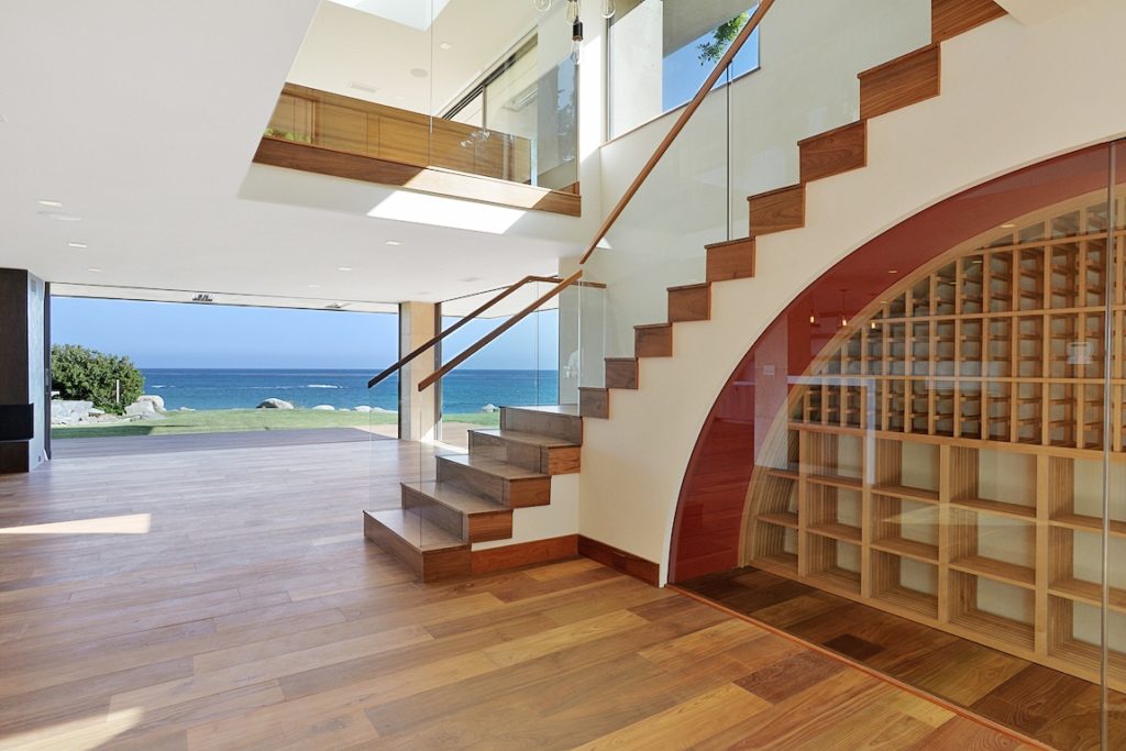 Hardwood staircase with fine millwork finishing demonstrating the quality of finish achievable with premium tropical hardwoods