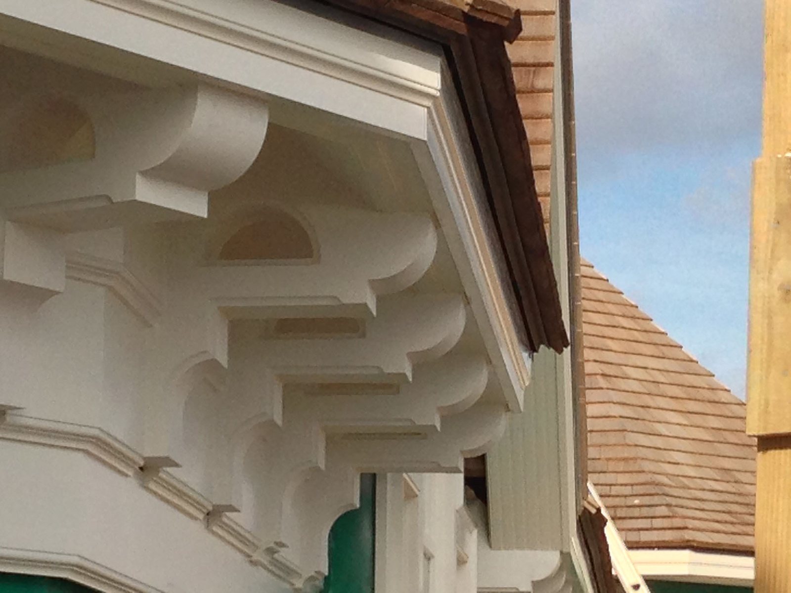 Milled brackets stacked before installation