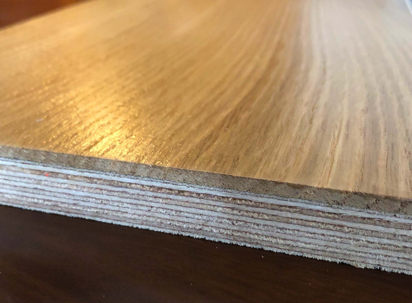White Oak board showing its grain and color range