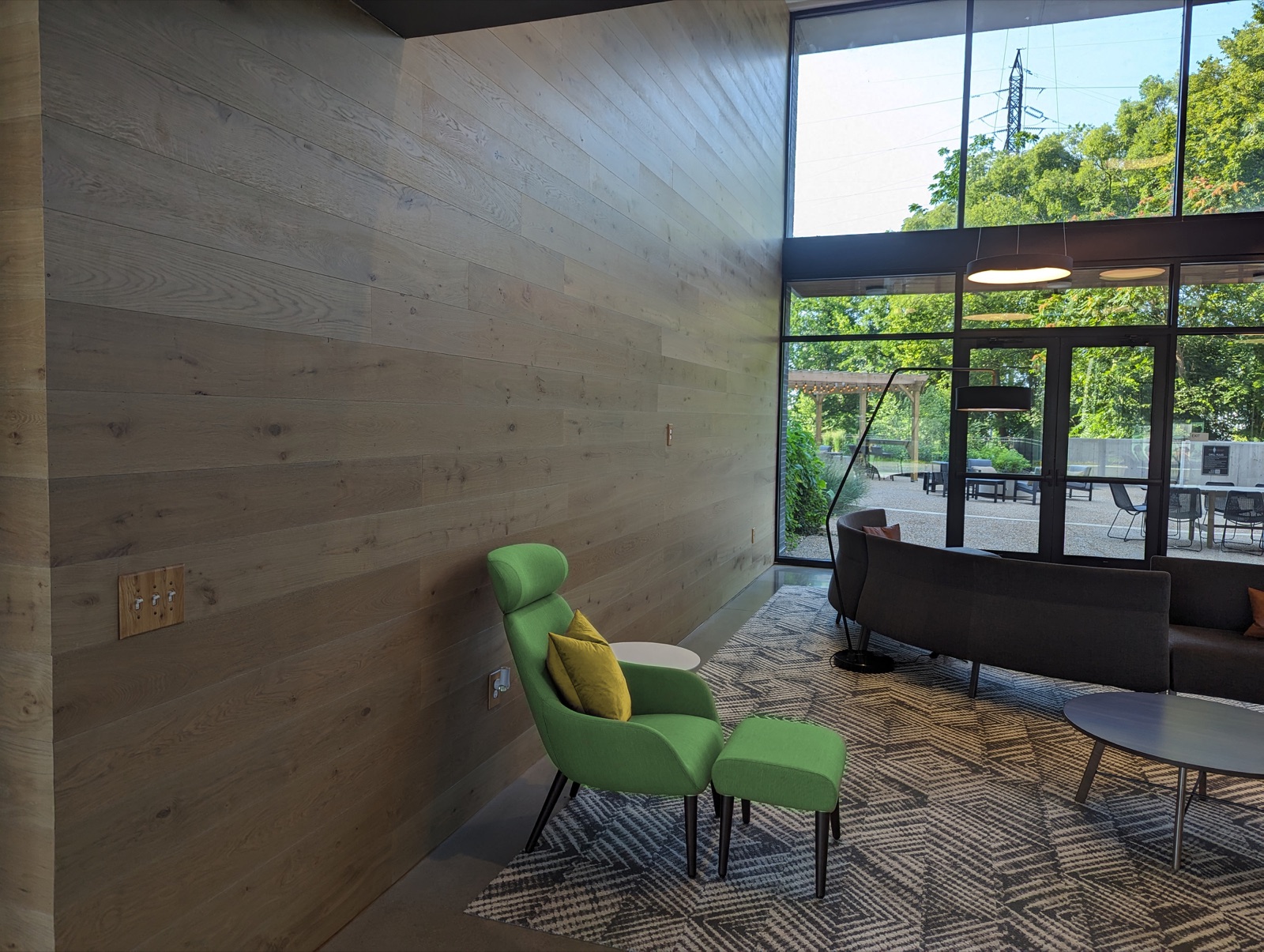 Interior wall clad and trimmed out as one finished surface