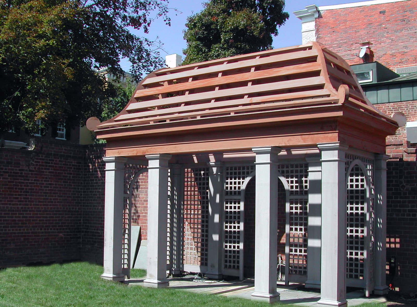 How a Custom Gazebo Leaves the Millwork Shop as Posts, Beams, Brackets and Roof Framing