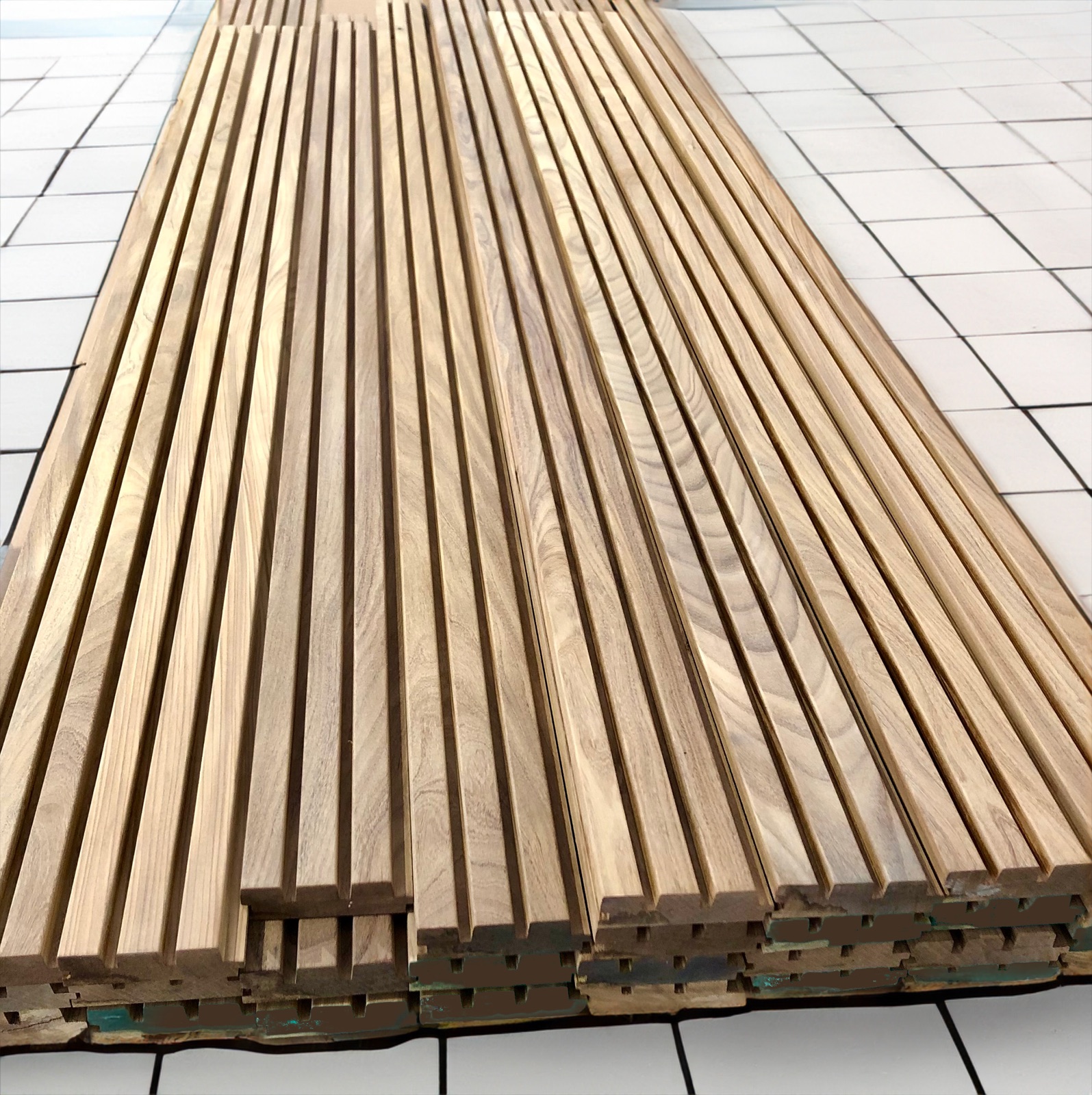 Custom Hardwood Accent Wall Panels, Species and Layup Specified Correctly