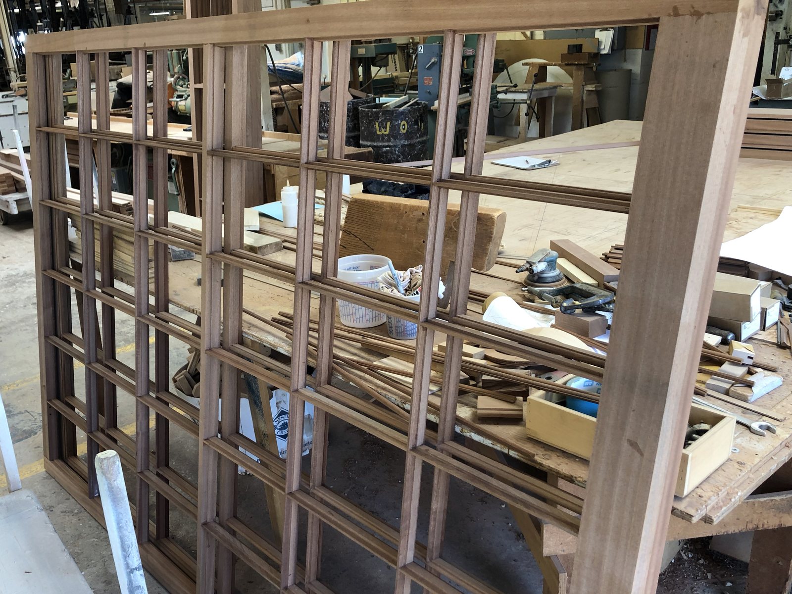 Sapele sash stock milled for glazing
