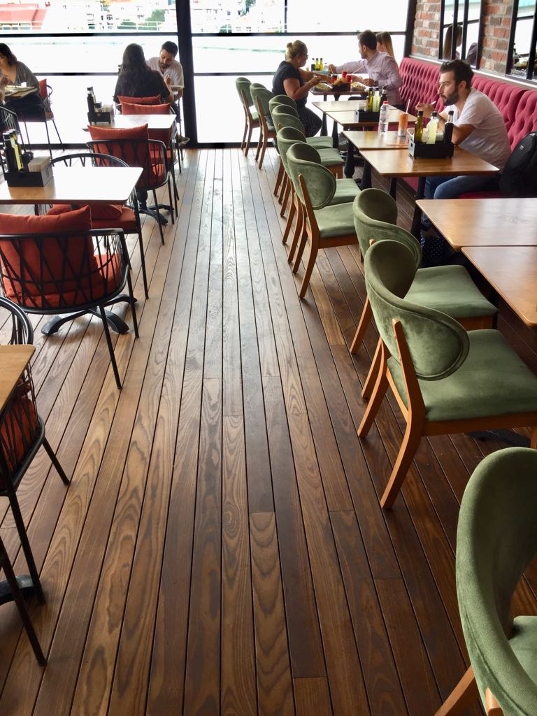 Thermally modified interior decking