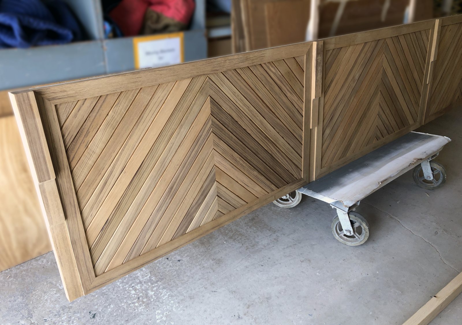 Matching Teak Panels Across a Run, Solid Against Veneered
